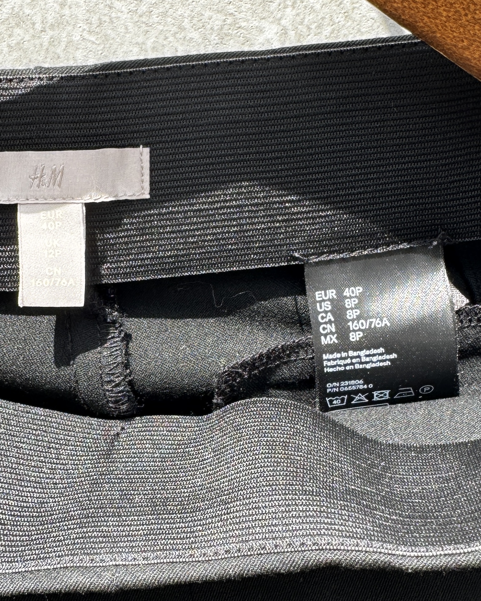 パンツ-ブラック細身ウエストサイドジップ