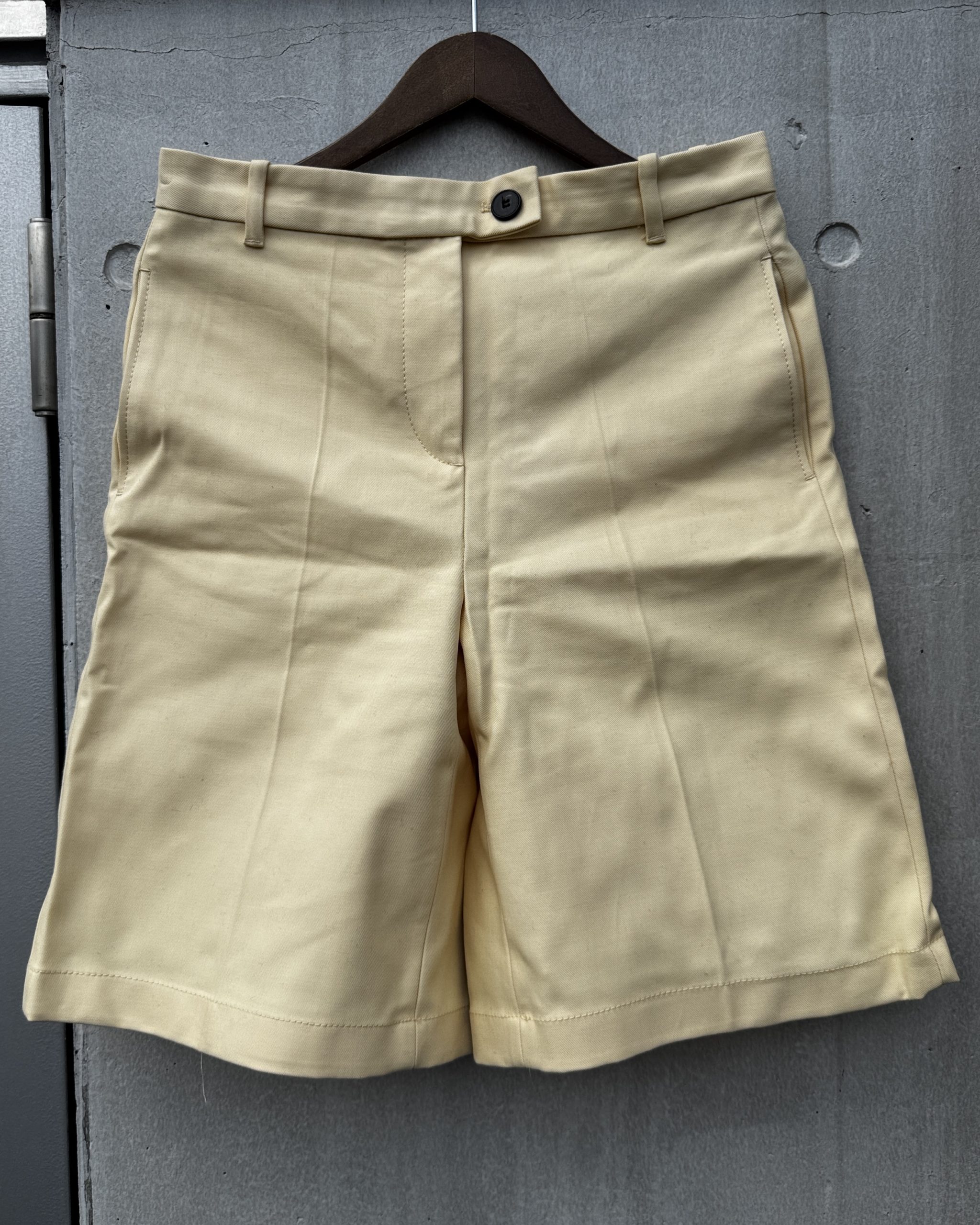 パンツ-ベージュハーフパンツセットアップ