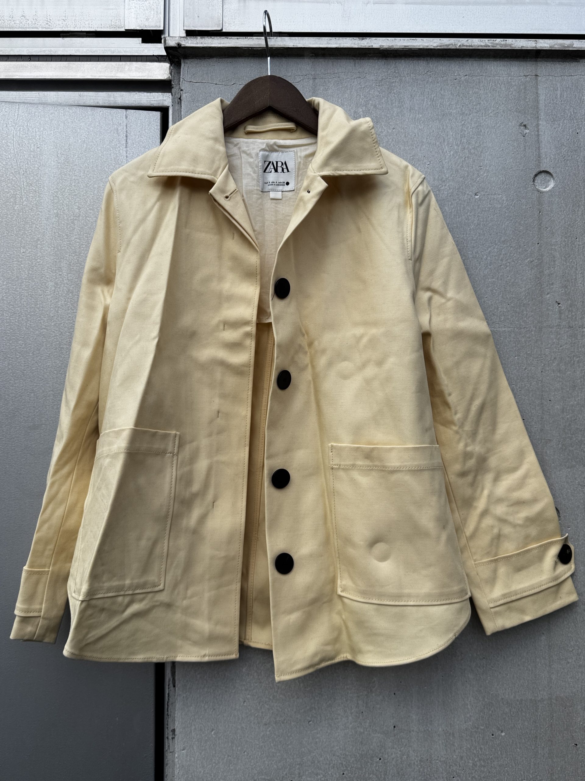 アウター-ベージュカバーオールセットアップ