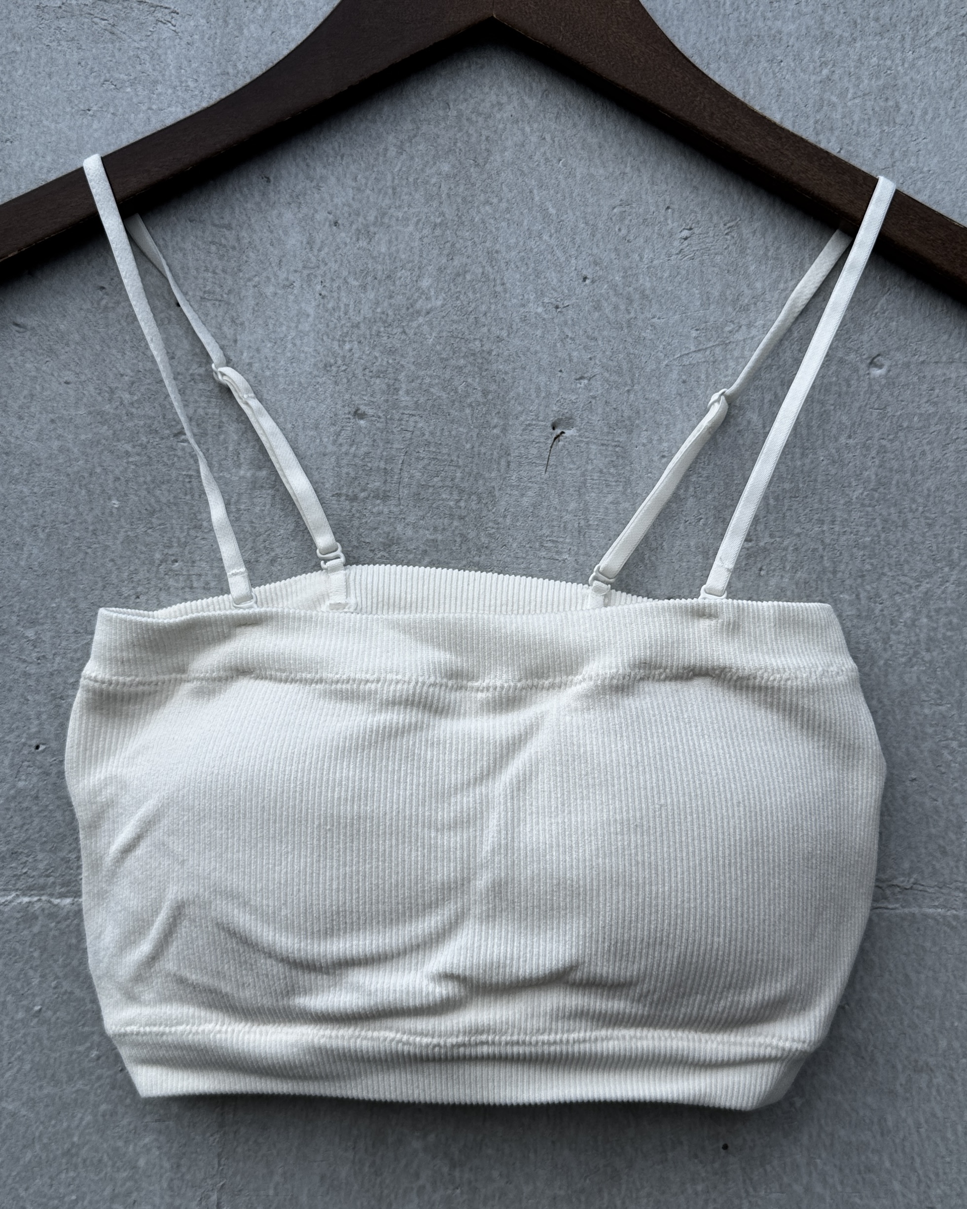 トップス-カップつきホワイトベアトップ