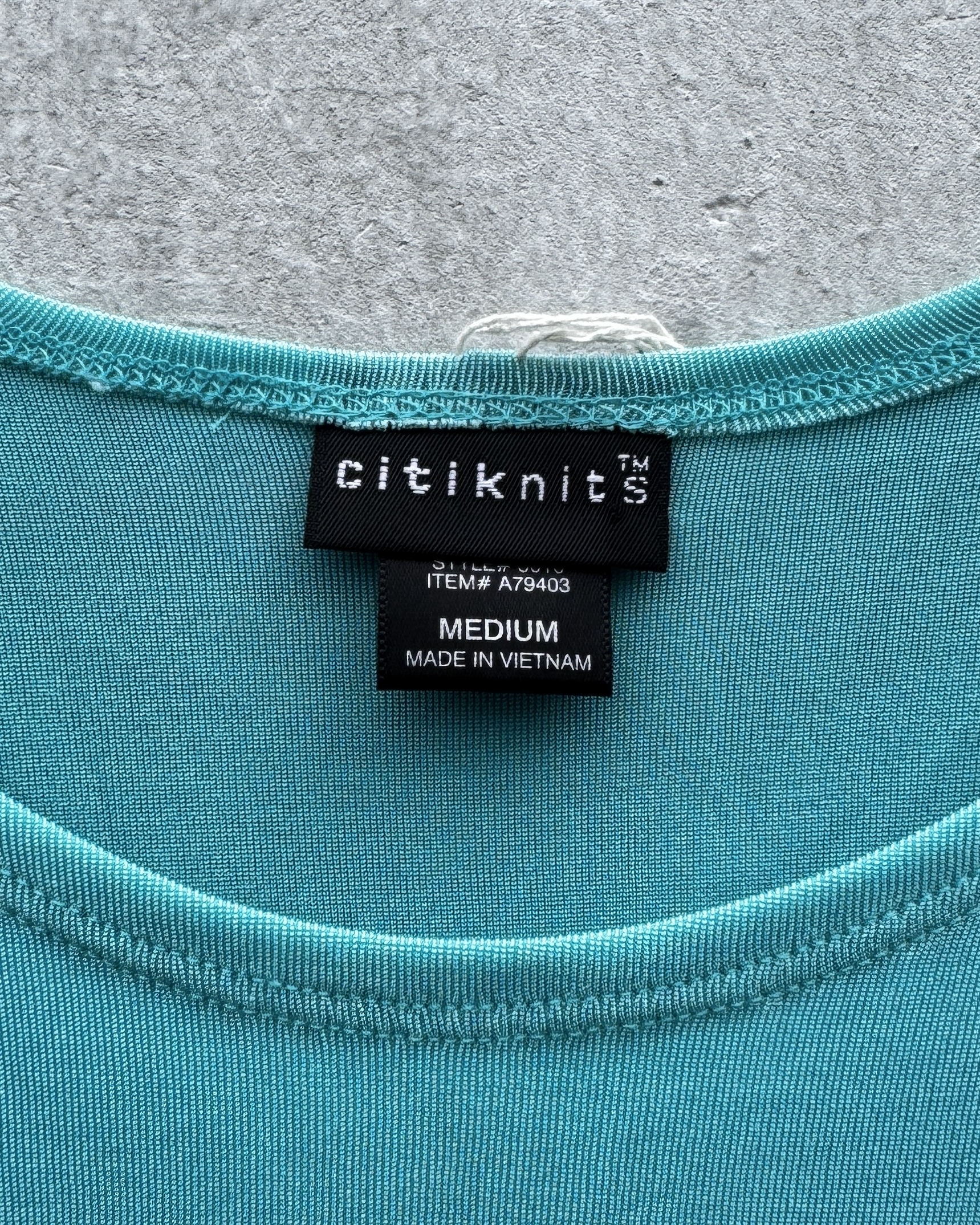 トップス-ターコイズブルータンクトップ