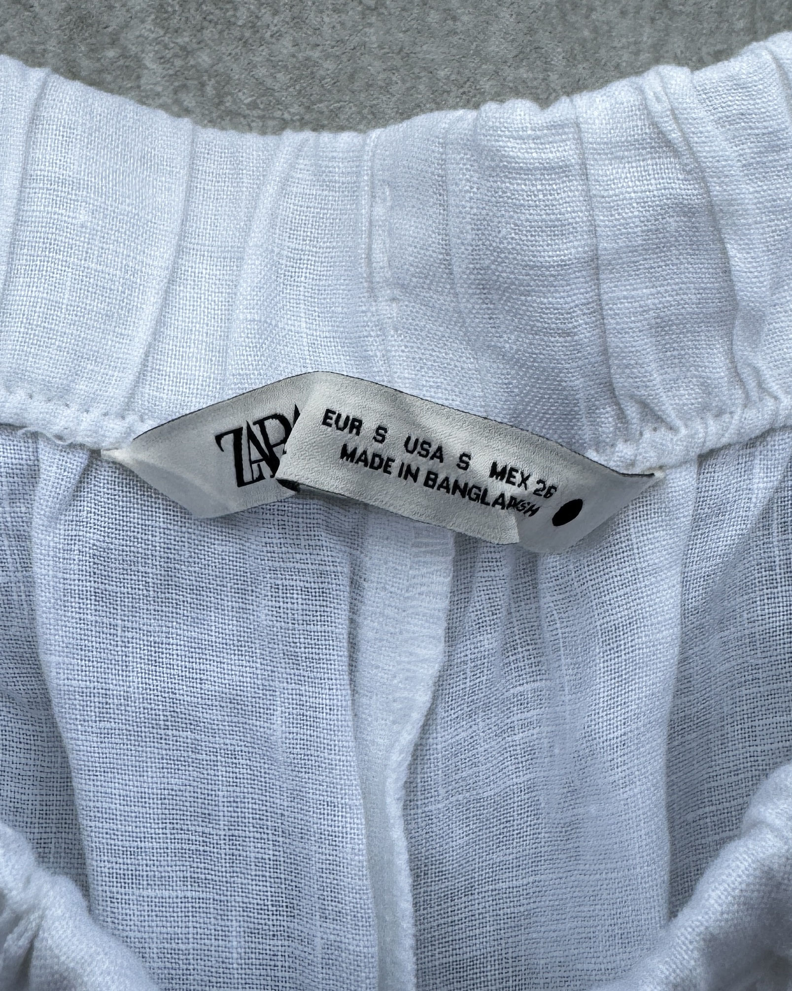 パンツ-リネンホワイトワイドパンツ