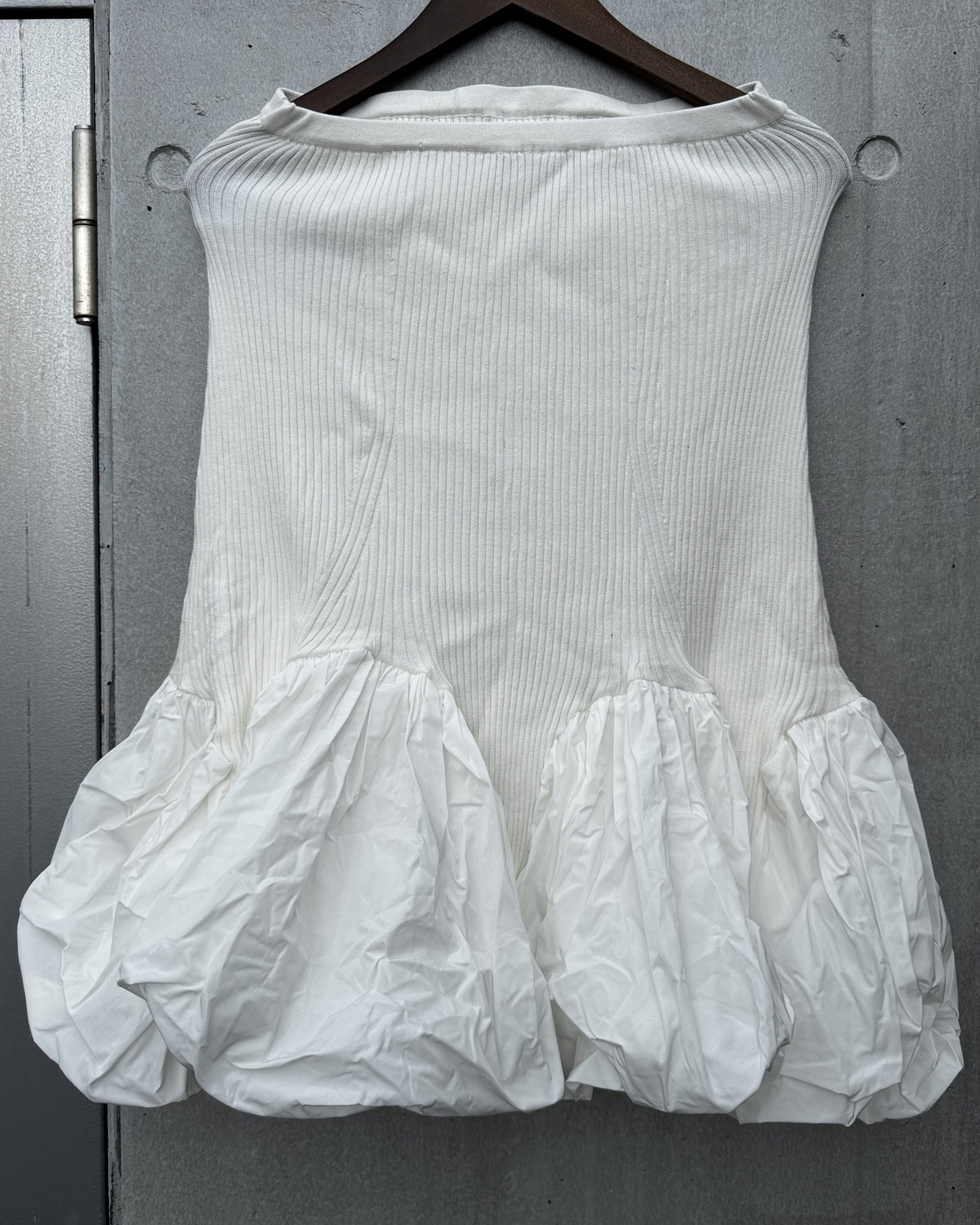 ドレス-ホワイトニットドレス