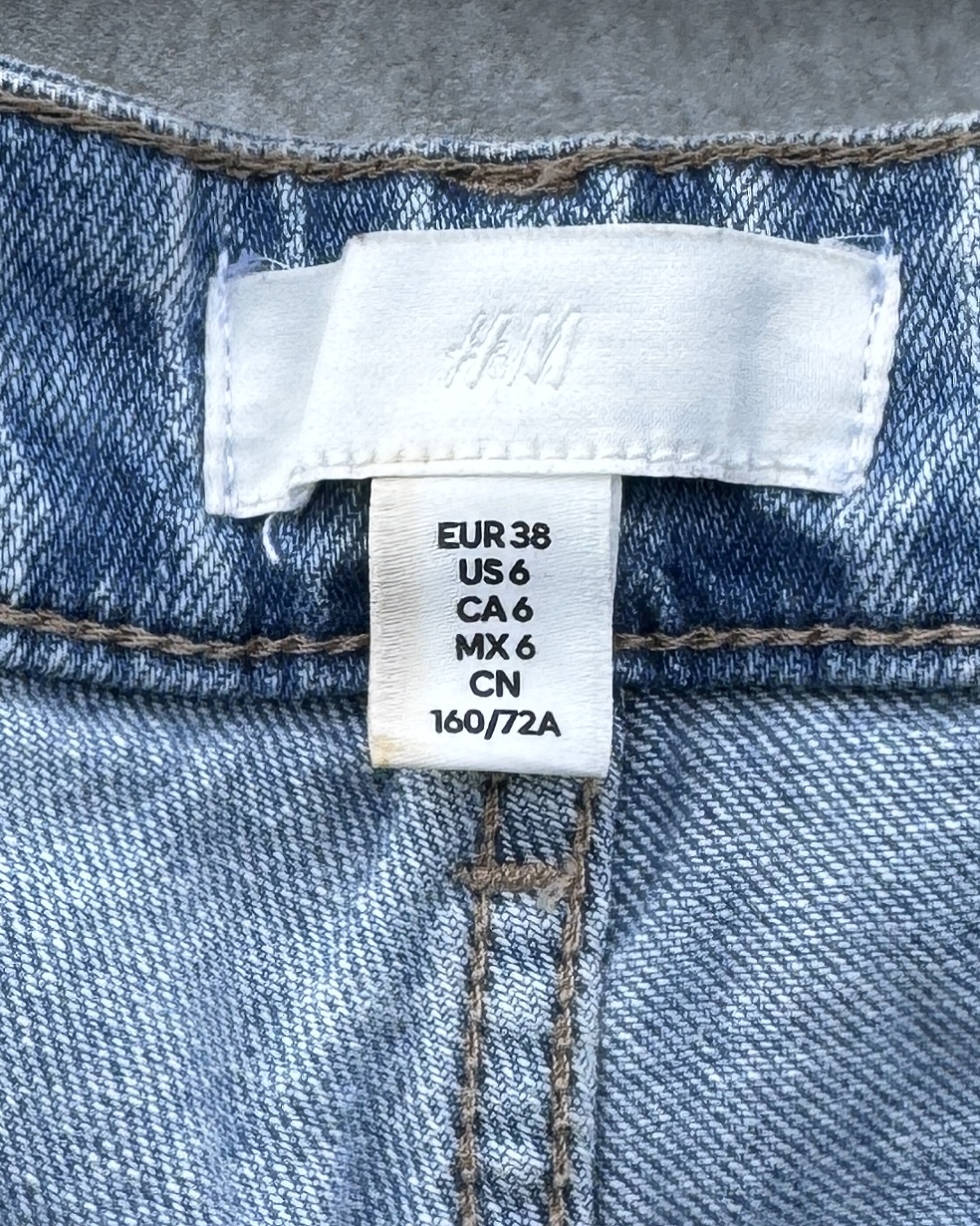 パンツ-ワイドストレートウォッシュドデニム