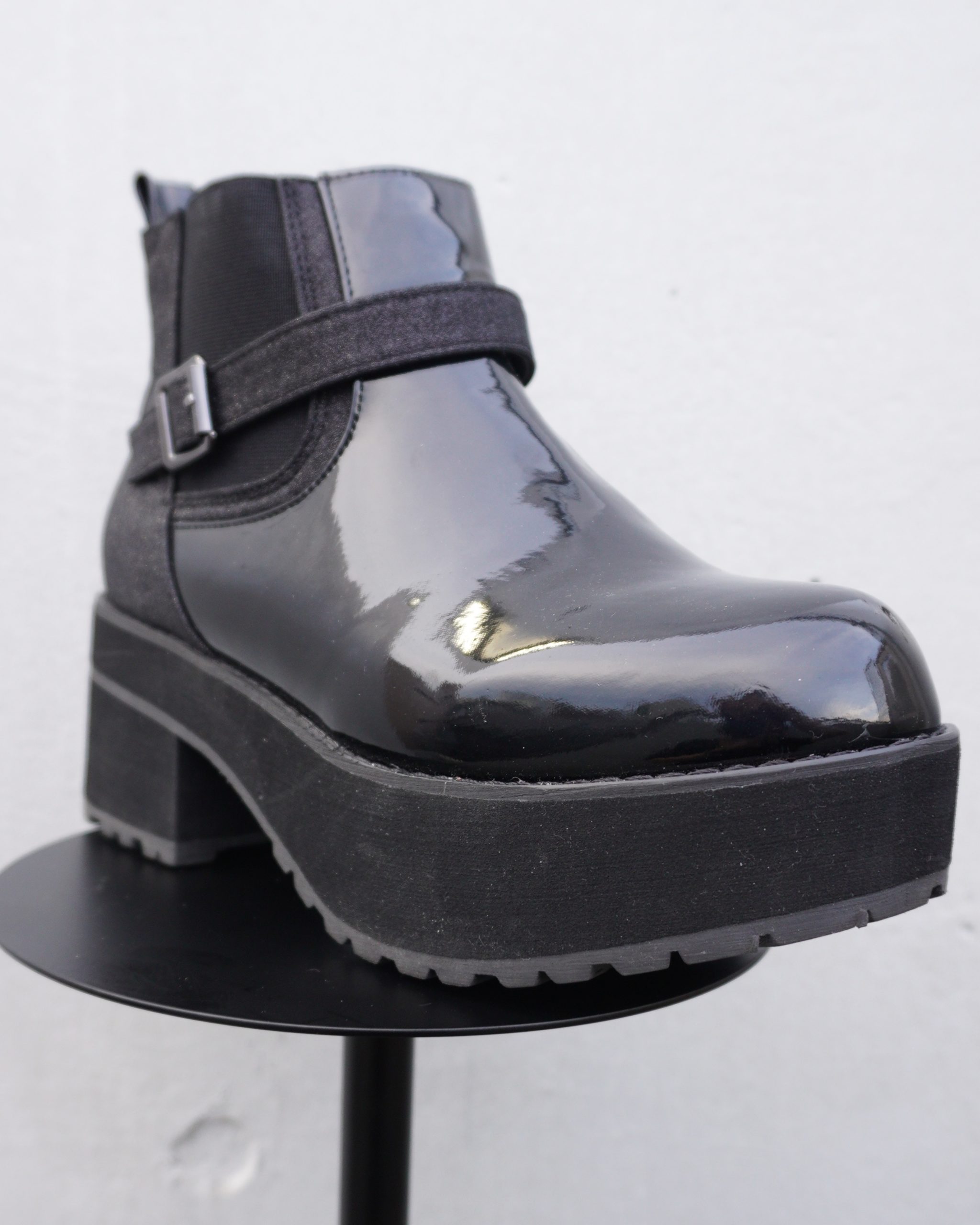 サイドゴア厚底ブーツ(黒2足)