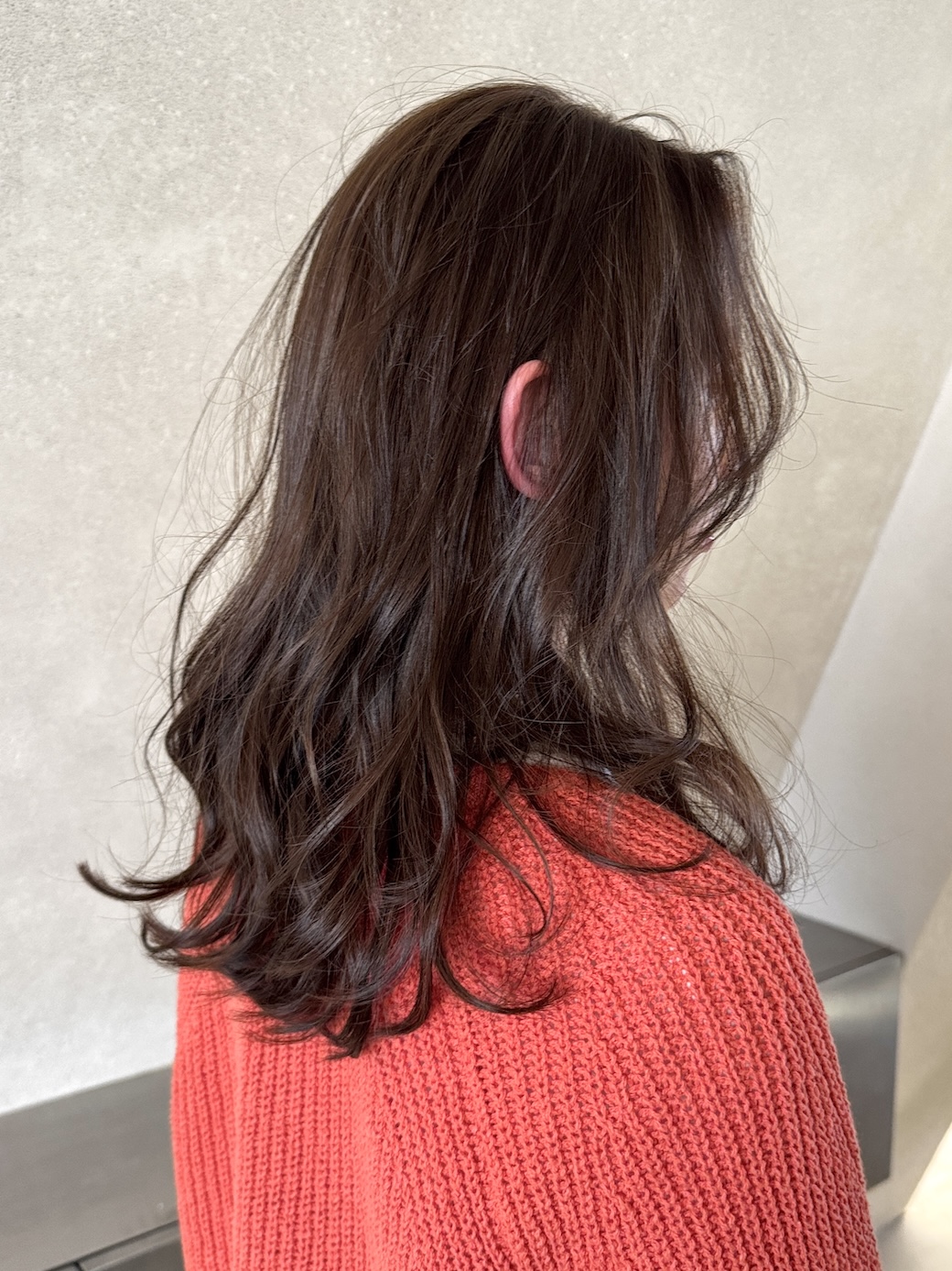 こなれミディ/フェミニンロング/ブラウン/透明感/艶感